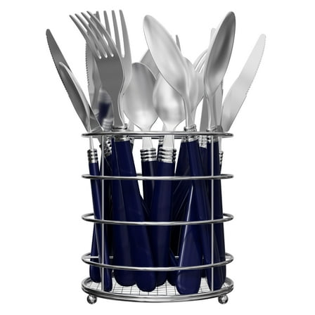Gibson Home Sensations II 16 Pieces Flatware Set with Wire Caddy