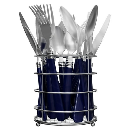 Gibson Home Sensations II 16 Pieces Flatware Set with Wire Caddy