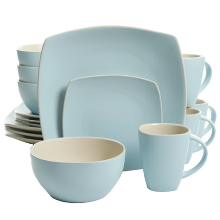 Gibson Home Soho Lounge Pastel Blue 16-Piece Dinnerware Set