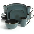 thumbnail image 1 of Gibson Home Soho Lounge Soft Square Dinnerware Set, 16pc,Teal Green, 1 of 7
