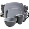 thumbnail image 1 of Gibson Home Soho Lounge Square 16 Pc. Dinnerware Set, Matte Gray, 1 of 5