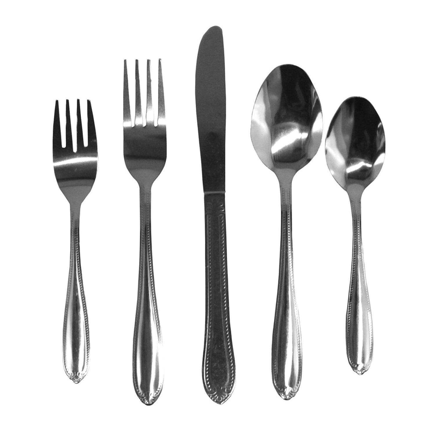 Symple Stuff Stainless Steel Flatware Set for 12 with Wire Caddy