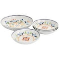 thumbnail image 1 of Gibson Home Tijuana 5-Piece Fine Ceramic Pasta Bowl Set, Multicolor/White, 1 of 5