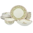 thumbnail image 1 of Gibson Home Tree Festival 12 Piece Double Bowl Dinnerware Set, 1 of 7