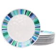 thumbnail image 1 of Gibson Home Tropical Sway Orleans 12 Piece 11 Inch Melamine Dinner Plate Set in Blue, 1 of 1