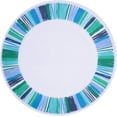 thumbnail image 1 of Gibson Home 136417.01 9 in. Tropical Sway Orleans Melamine Dessert Plate Set, Blue - 12 Piece, 1 of 2