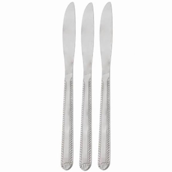 Gibson Home 73977.03 Tustin Stainless Steel Dinner Knife Flatware Set, Silver - 3 Piece