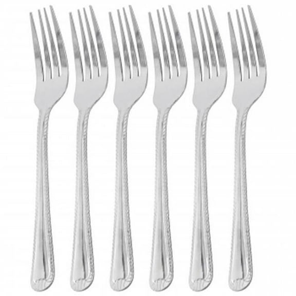 Gibson Home 73975.06 Tustin Stainless Steel Dinner Fork Flatware Set, Silver - 6 Piece