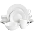 thumbnail image 1 of Gibson Home White Cloud Fine Ceramic 16 Piece Dinnerware Set in White, 1 of 5