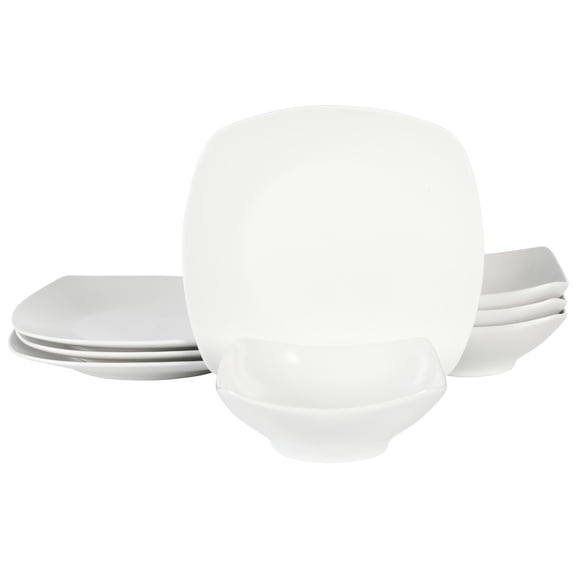 Gibson Home Zen Buffet Matte Porcelain 8 Piece Dinnerware Set - White