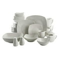 thumbnail image 1 of Gibson Home Zen Buffet Porcelain Square Dinnerware Set, Serves 6, White, 1 of 6