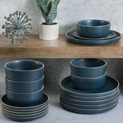 Gibson Home Zuma 18 Piece Dinnerware Set - Cobalt