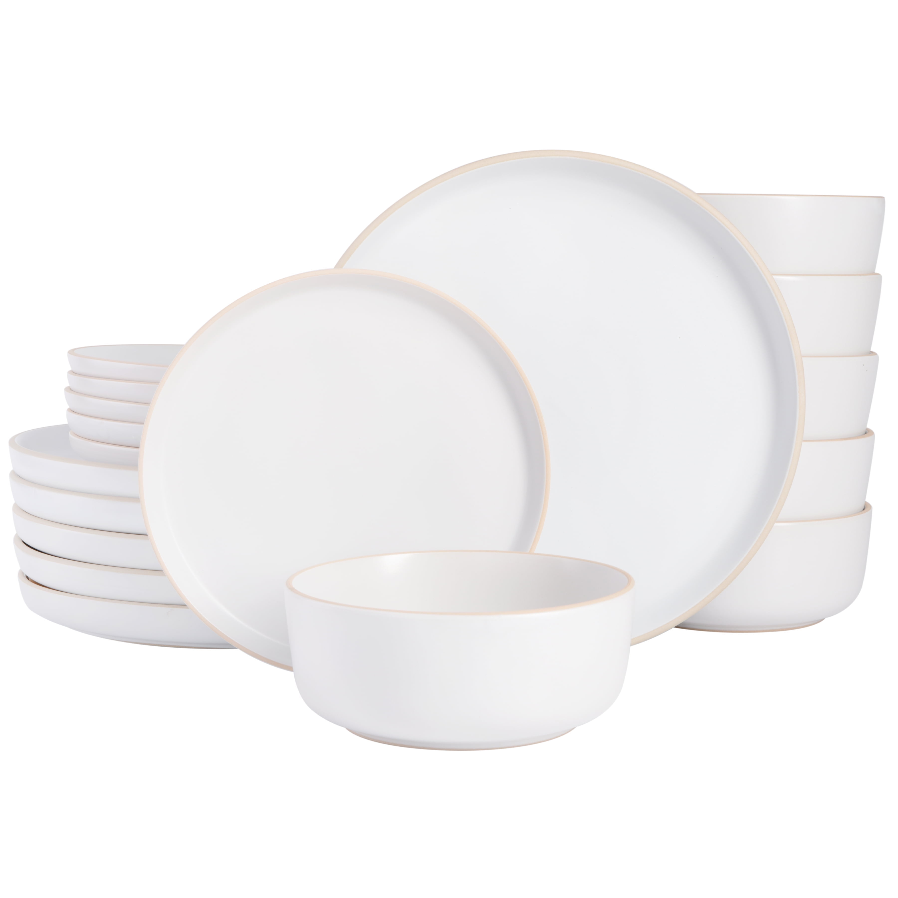 Gibson Home Zuma 18 Piece Dinnerware Set - White