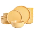 thumbnail image 1 of Gibson Home Zuma 18 Piece Dinnerware Set - Yellow, 1 of 5