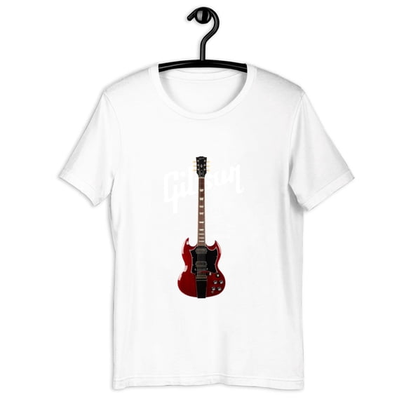 Gibson Les Paul Guitar T Shirt Black Cotton All Sizes S-5XL