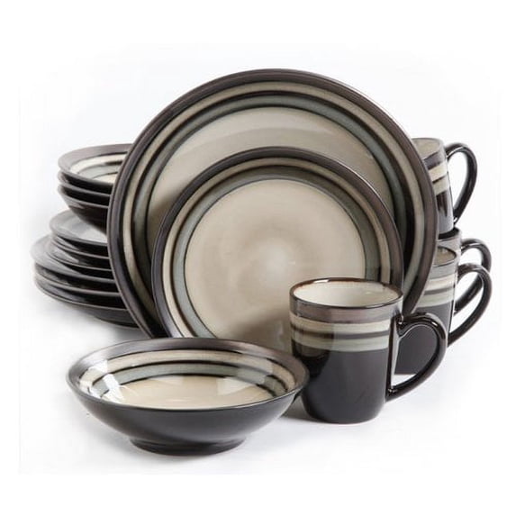 Gibson Lewisville 16Piece Dinnerware Set - Gray