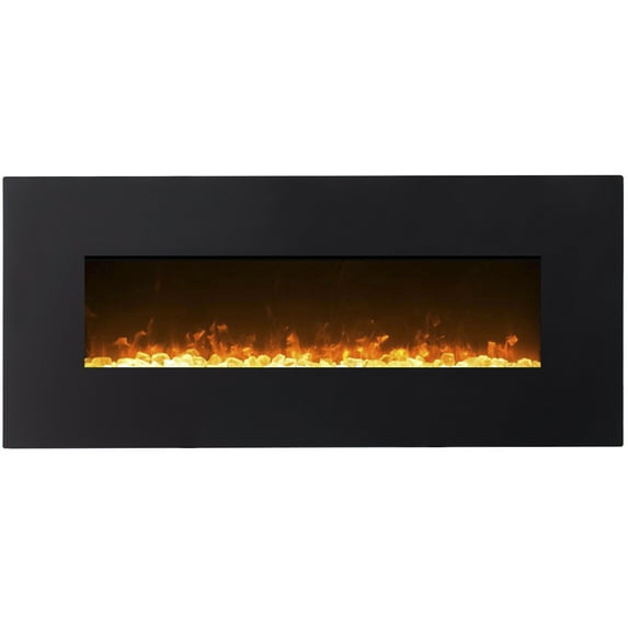 Gibson Living GL5050CE Lawrence 50 Inch Crystal Electric Wall Mounted Fireplace Black