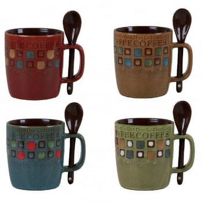 Gibson Home 13oz 8pk Stoneware Mr. Coffee Cafe Americano Mug Set