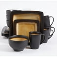 thumbnail image 1 of Gibson Ocean Paradise 16pc Dinnerware Square Set-Amber, 1 of 2