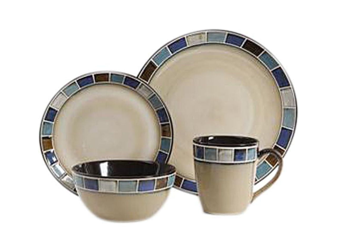 Elegant Gibson Elite Casa Estebana 16 Piece Modern Dishware Set Cream Colored Walmart