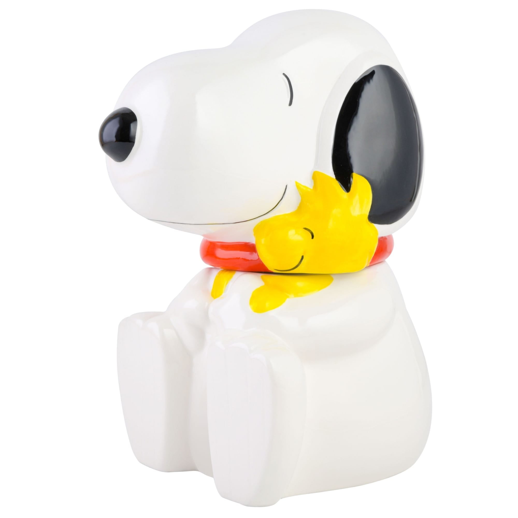 White Ceramic Snoopy and Woodstock Cookie Jar