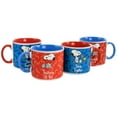 thumbnail image 1 of Gibson Peanuts Snoopy Songs 4 Piece 21oz Stoneware Mug Set in Assorted Designs, 1 of 5
