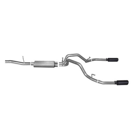 Gibson Performance Black Elite Cat-Back Dual Split Exhaust System, Stainless Fits select: 2011-2019 CHEVROLET SILVERADO, 2011-2019 GMC SIERRA