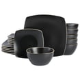 thumbnail image 1 of Gibson Home Soho Lounge Matte 18 Piece Dinnerware Set (Service for 6) - Black, 1 of 7