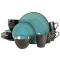 thumbnail image 1 of Gibson Soho Lounge Round 16-Piece Dinnerware Set - Teal, 1 of 6