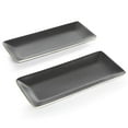 thumbnail image 1 of Gibson Soho Lounge Soho Lounge Dinnerware, (2) Platter Set, Matte Black, 1 of 5