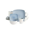 thumbnail image 1 of Gibson Soho Lounge Square 16-Piece Dinnerware Set - Aqua Blue, 1 of 6
