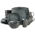 thumbnail image 1 of Gibson Soho Lounge Square 16-Piece Dinnerware Set - Carbon Gray, 1 of 12