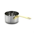 thumbnail image 1 of Gibson Stainless Steel Hammered 3.30" Sauce Pan with Brass Handle, 1 of 1
