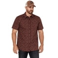 thumbnail image 1 of Gibson Trading Co Men's Tribal Meeting Geo Print Short Sleeve Button Down Burgundy Medium, 1 of 4