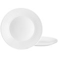 Gibson Ultra Patio 4 Piece Tempered Opal Glass Dinner Plate Set in