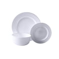 thumbnail image 1 of Gibson Ultra 142769.12 Ultra by Gibson Swanton Stripe Break-Resistant Opal Glass Dinnerware Set, White - 12 Piece, 1 of 2
