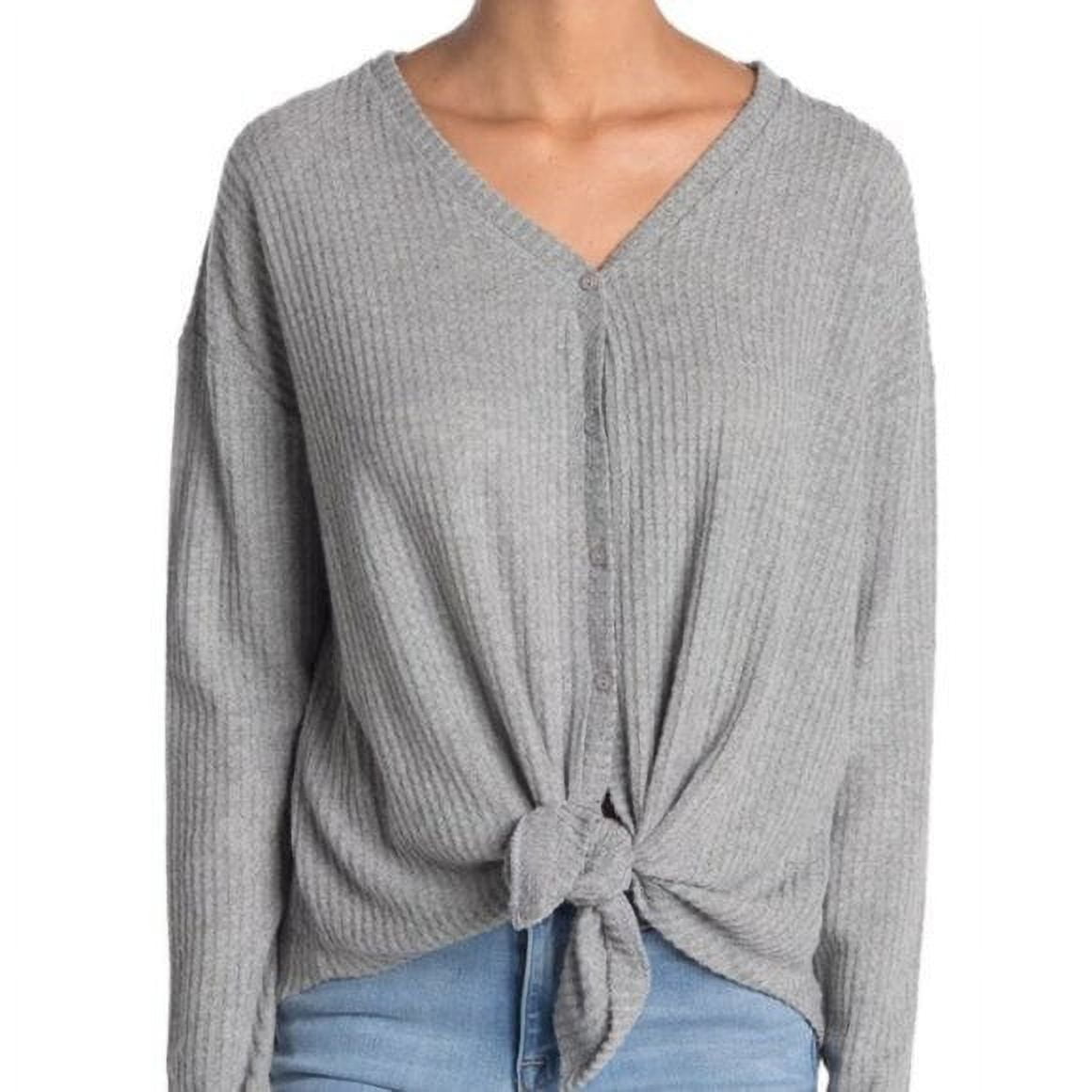 Tie front on sale thermal top