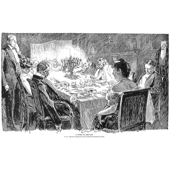 Gibson: Word In Private. /Ncharles Dana Gibson (1867