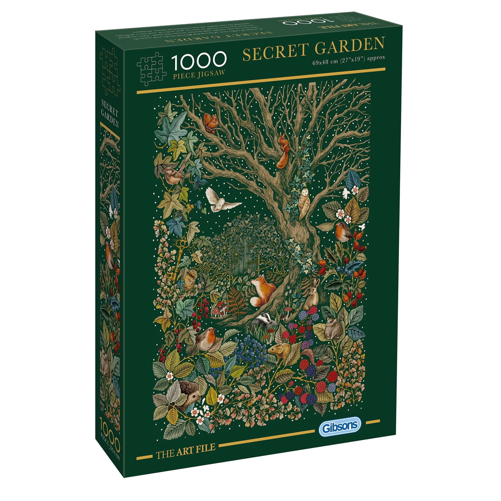Gibsons Games Art File Secret Garden 1000 Piece Jigsaw Puzzle, 27" x 19"