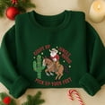 thumbnail image 1 of Giddy Up Jingle Horse Pick Up Your Feet Embroidered Sweatshirt, Christmas Howdy Country Embroidered Shirt, Santa Cowboy Hoodie, 1 of 5