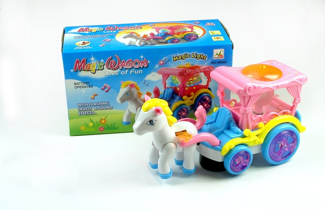 GiddyUp! Buck's Walking Horse And Carriage With Lights And Sound