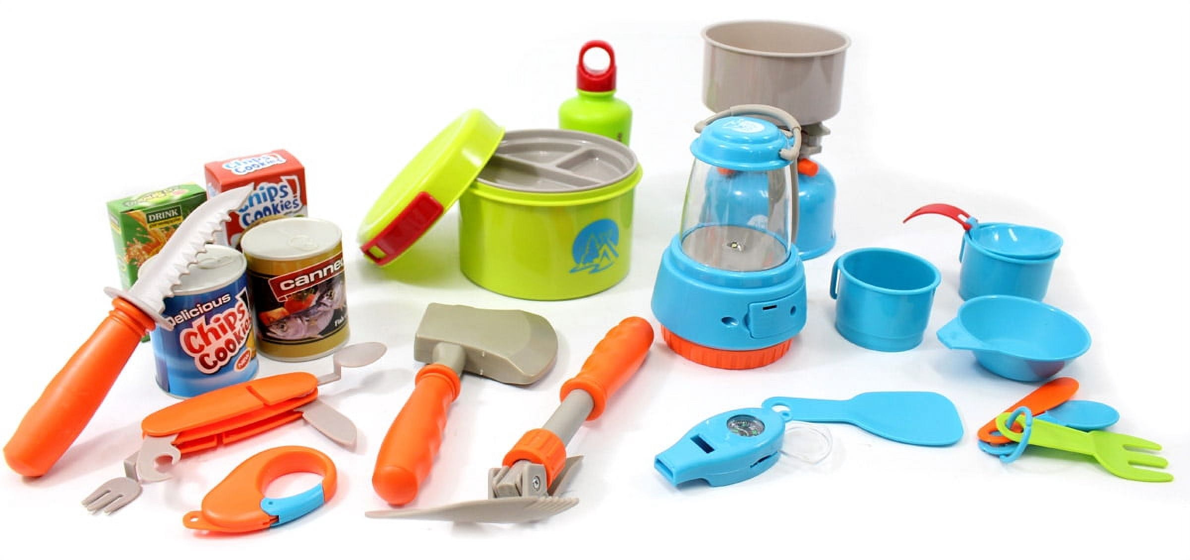 Giddyup! Buck's 20 Pieces Little Explorers Camping Gear Play Cooking Set, Multi-color