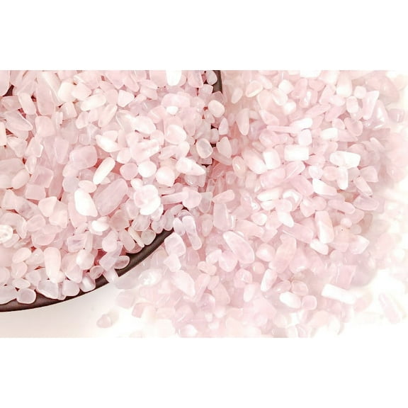 Giddyup! Buck's Rose Quartz Tumbled Chips Stone 1 Pound