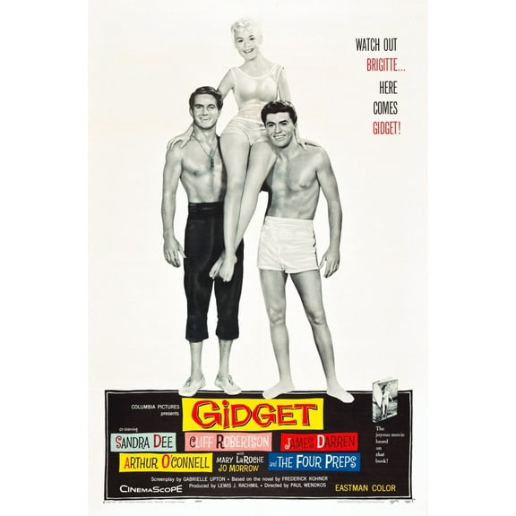 Gidget Cliff Robertson Sandra Dee James Darren 1959 Movie Poster Masterprint (11 x 17)