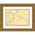 thumbnail image 1 of Gidrograficheski Dept 18x14 Gold Ornate Wood Framed with Double Matting Museum Art Print Titled - Alaska, Eastern Russia - Gidrograficheski Dept, 1 of 4