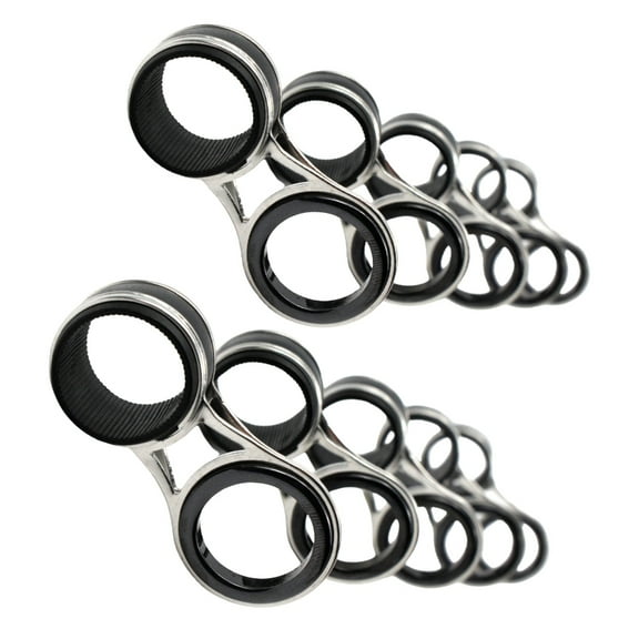 Gieenan 10Pcs Fishing Rod Tip Eye Repair Kits 10 Size Fishing Rod Tip Replacement Set