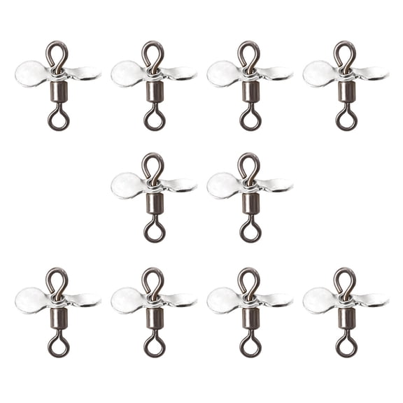 Gieenan 10Pcs Plug Casting Fly Propeller Spinnerbait Topwater Fishing Lures Stainless Spinnerbait Props DIY Fishing Lures
