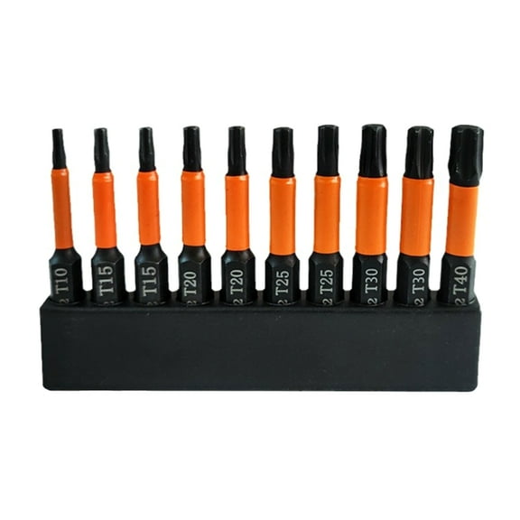 Gieenan 10Pieces Torx Screwdriver Bit Magentic Torx Bit Set Torx Head Drill Bit