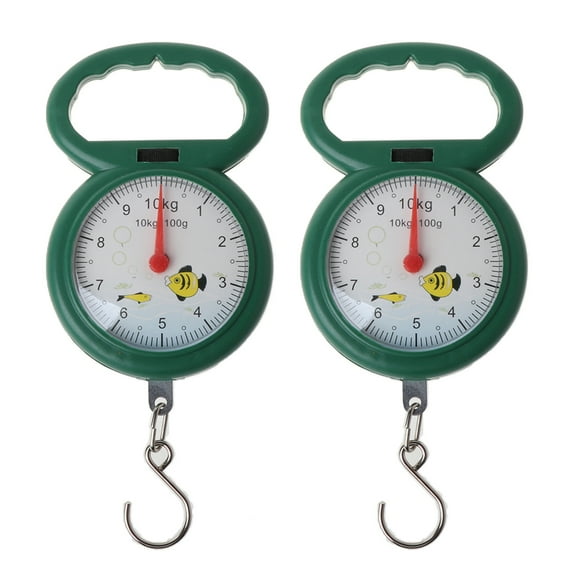 Gieenan 10kg Fish Scale Pointer Hook Hanging Scales Portable Mini Spring Scale for Fish