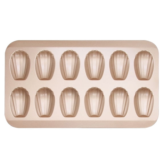 Gieenan 12 Holes for Shell Shaped Cake Molds Chocolate Mould Baking Moulds Metal Material for Kitchen Baking Hard Candy Mousse C